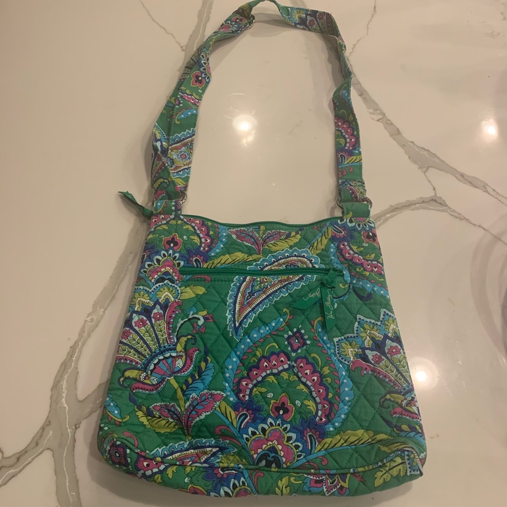 vera bradley emerald paisley crossbody purse